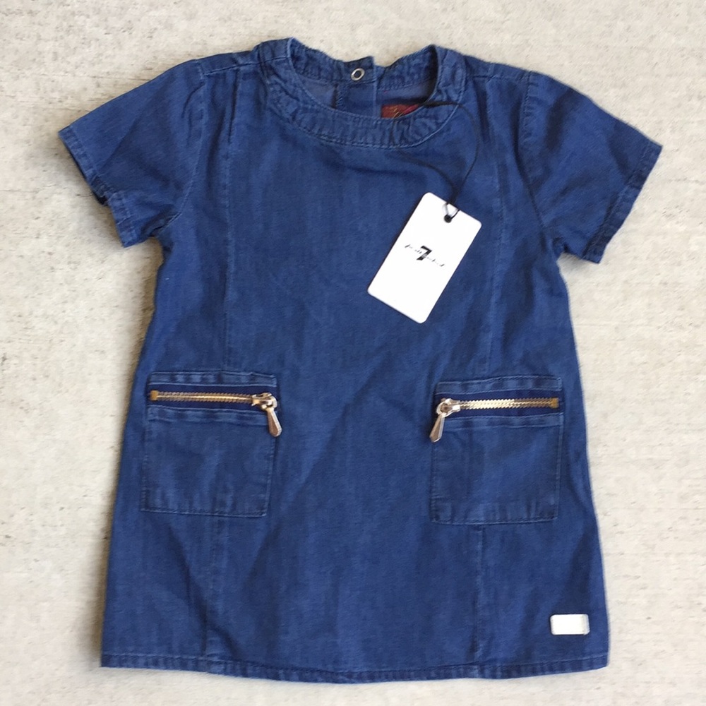 (NEW) 7 For All Mankind 2-Pc Infant Dress - Picture 2 of 8